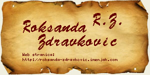 Roksanda Zdravković vizit kartica